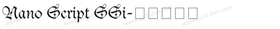 Nano Script SSi字体转换